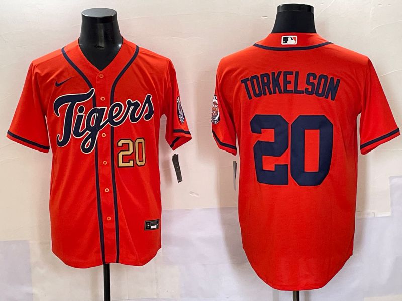 Men 2025 Detroit Tigers #20 Torkelson Orange Game Nike MLB Jersey style 4